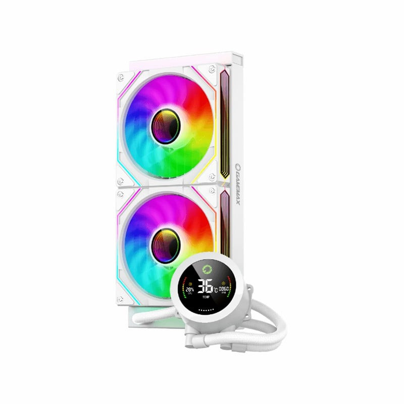 خنک کننده پردازنده گیم مکس مدل IceBurg 240 Digital WH