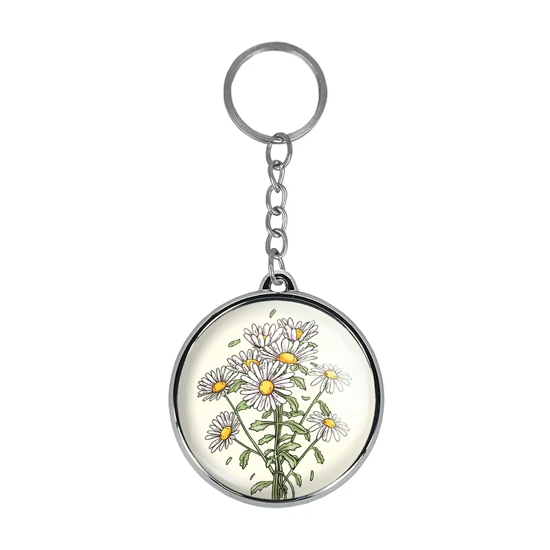 جاکلیدی خندالو طرح گل بابونه مدل دوطرفه کد 2953029531