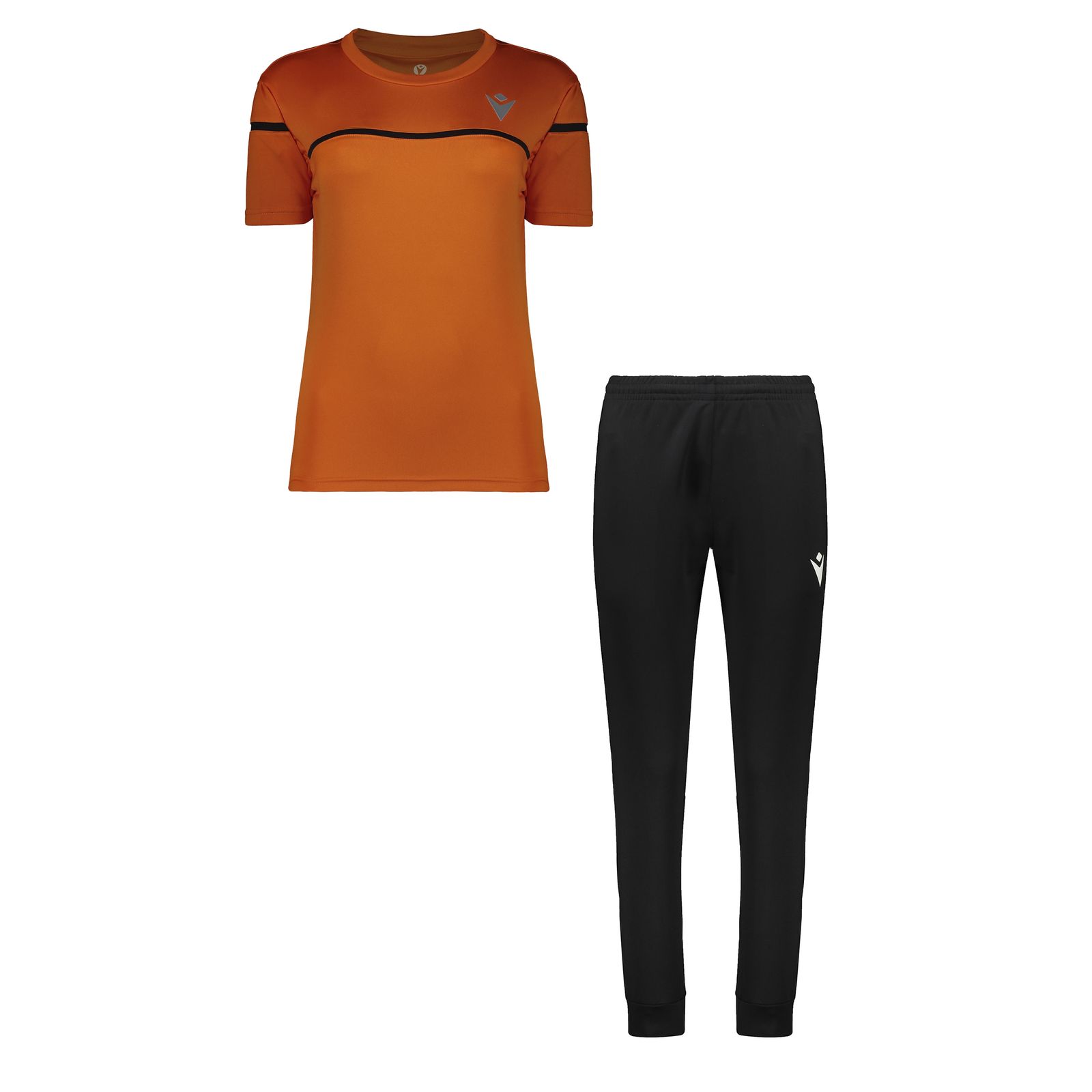 ست تی شرت و شلوار ورزشی زنانه مکرون مدل مارگوت رنگ نارنجی