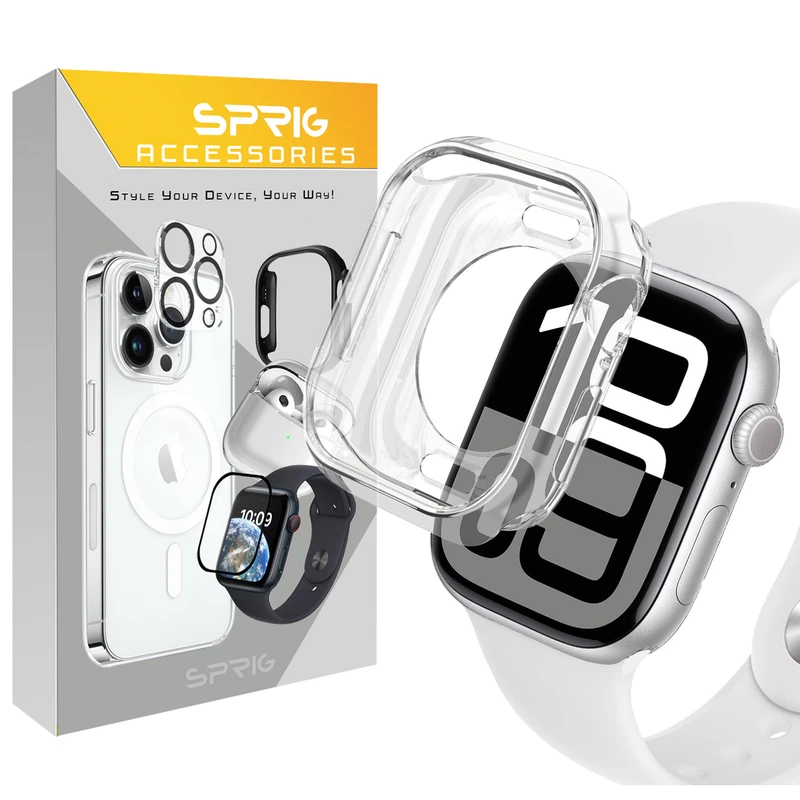 کاور اسپریگ مدل Clear Protective مناسب برای اپل واچ Series 10 42mm Aluminum