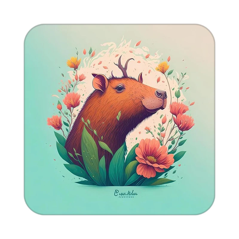 زیر لیوانی کاکتی طرح حیوانات رنگی مدل mp27001