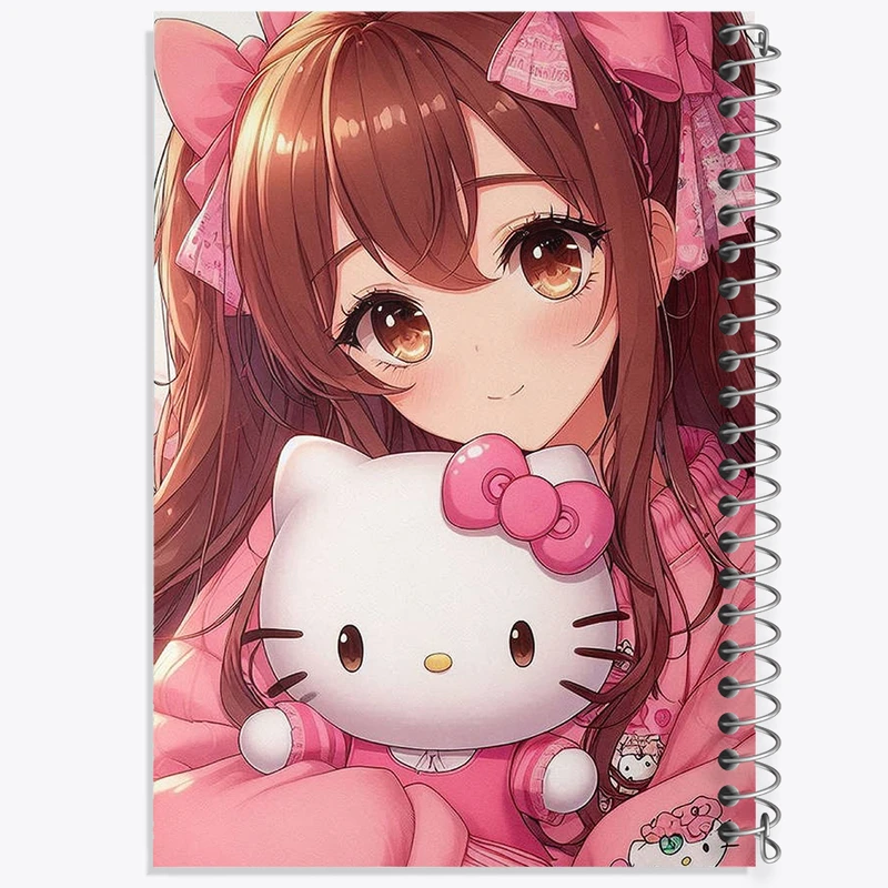 دفتر شطرنجی 50 برگ خندالو طرح هلو کیتی (Hello Kitty) کد N1997