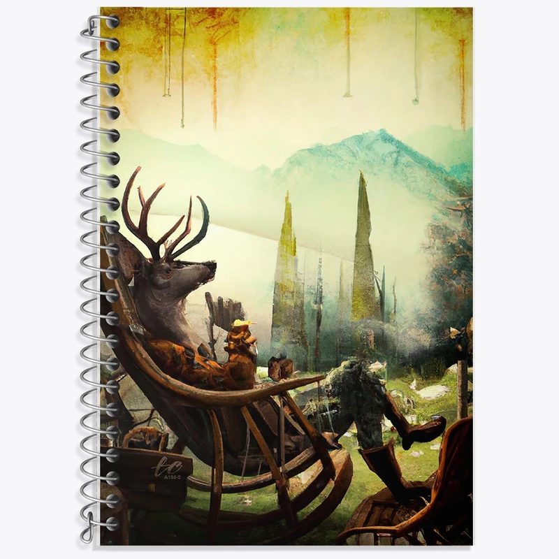 دفتر لغت 50 برگ خندالو طرح گوزن کد F1031