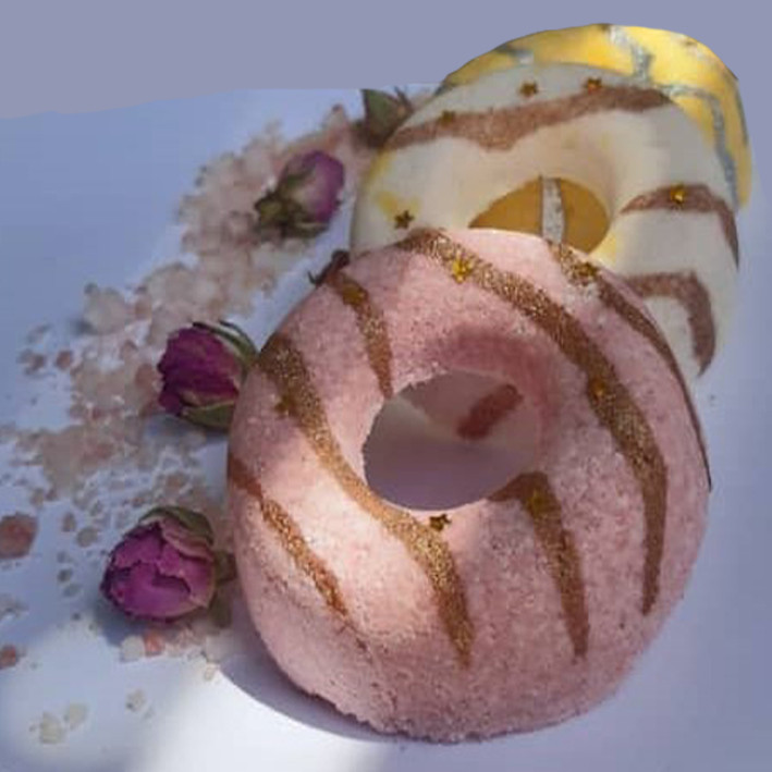 کوکتل نمک حمام مدل دونات وزن 180 گرم بسته 3 عددی