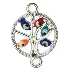 آویز دستبند مدل چشم و نظر درخت نگین دار AD369