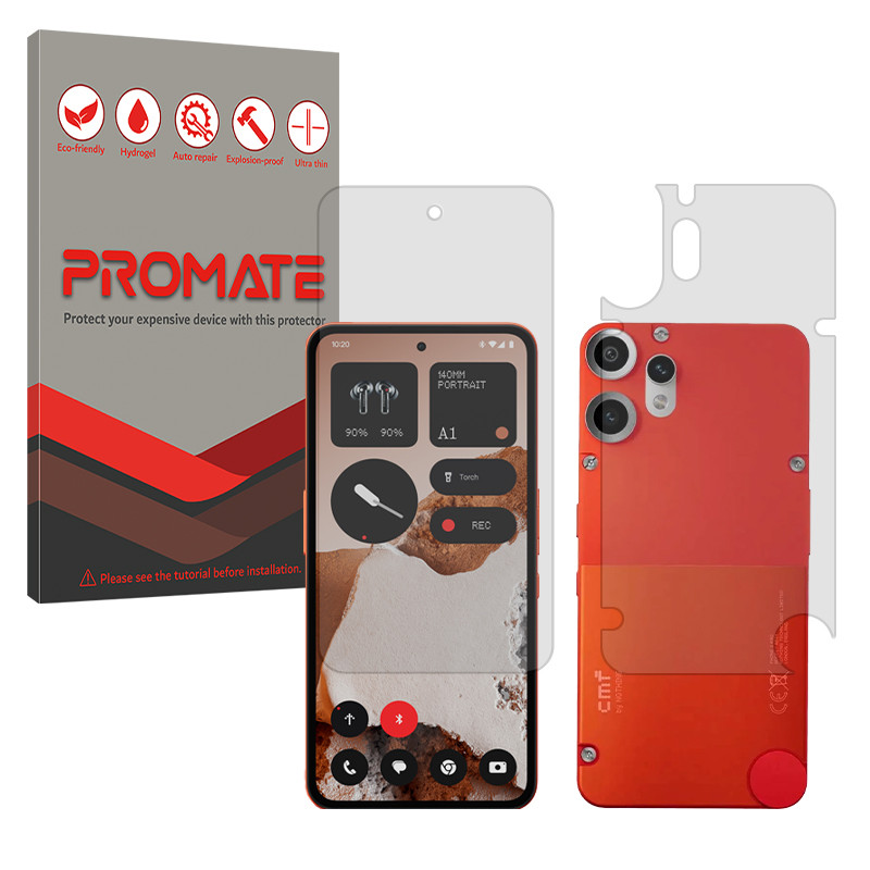محافظ صفحه نمایش مات پرومیت مدل Resistant مناسب برای گوشی موبایل ناتینگ CMF Phone 2 Pro به همراه محافظ پشت گوشی 