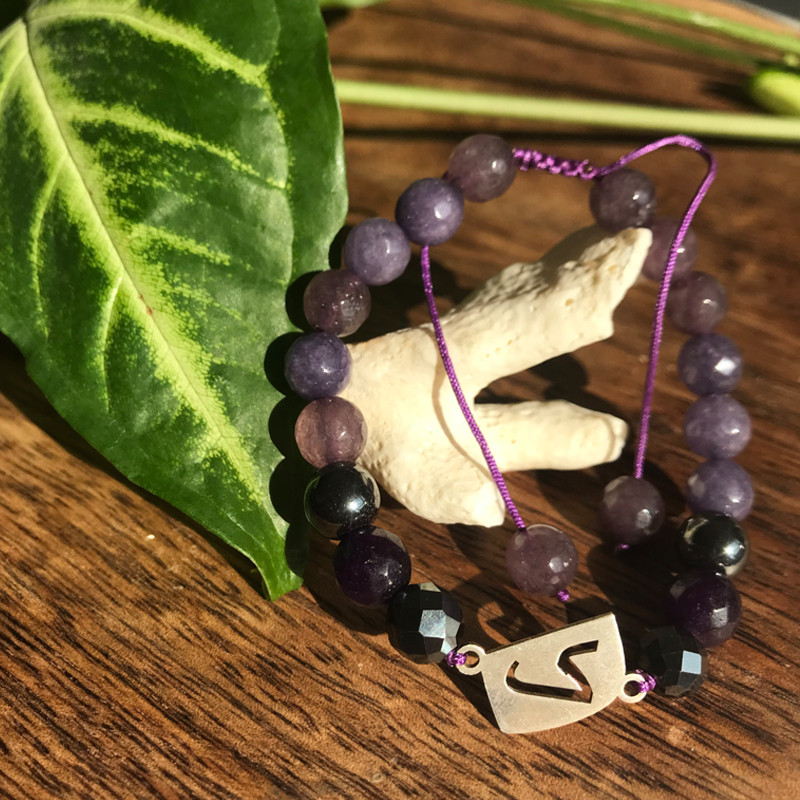 دستبند نقره زنانه مدل حرف ک