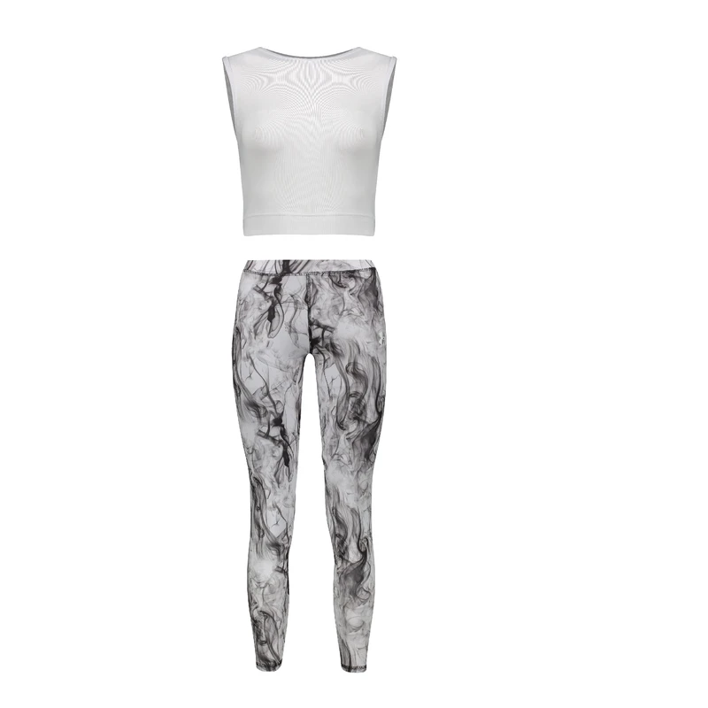 ست نیمتنه و لگینگ ورزشی زنانه مدل 130106-64