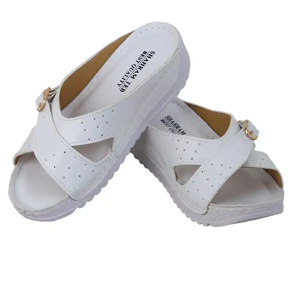 دمپایی زنانه شهرام طب مدل 1024-سفید