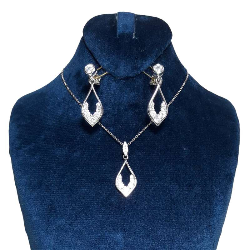 نیم ست نقره زنانه کد 100