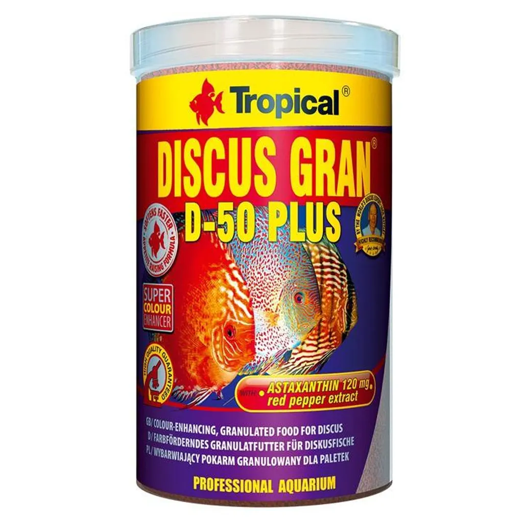 غذای آبزیان تروپیکال کد 297791 مدل Tropical Discus Gran D-50 Plus وزن 440 گرم