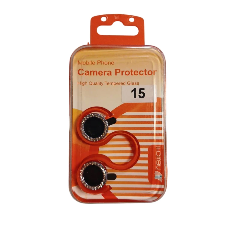 محافظ لنز دوربین مدل رینگی نگین دار مناسب برای گوشی موبایل اپل iphone 15