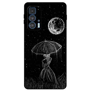 Megafone Girl and Moon 1369 Cover For Motorola Moto Edge 20 Pro