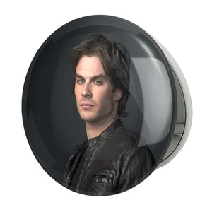 آینه جیبی خندالو طرح دیمون سالواتوره خاطرات یک خون آشام  The Vampire Diaries  مدل تاشو کد 23702 