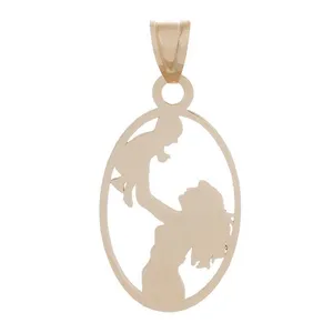 آویز گردنبند طلا 18 عیار زنانه قیراط طرح مادر و بچه کد GH4347