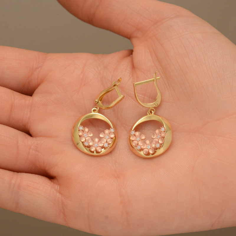 نیم ست طلا 18 عیار زنانه طلای مستجابی مدل ورسای کد 40100