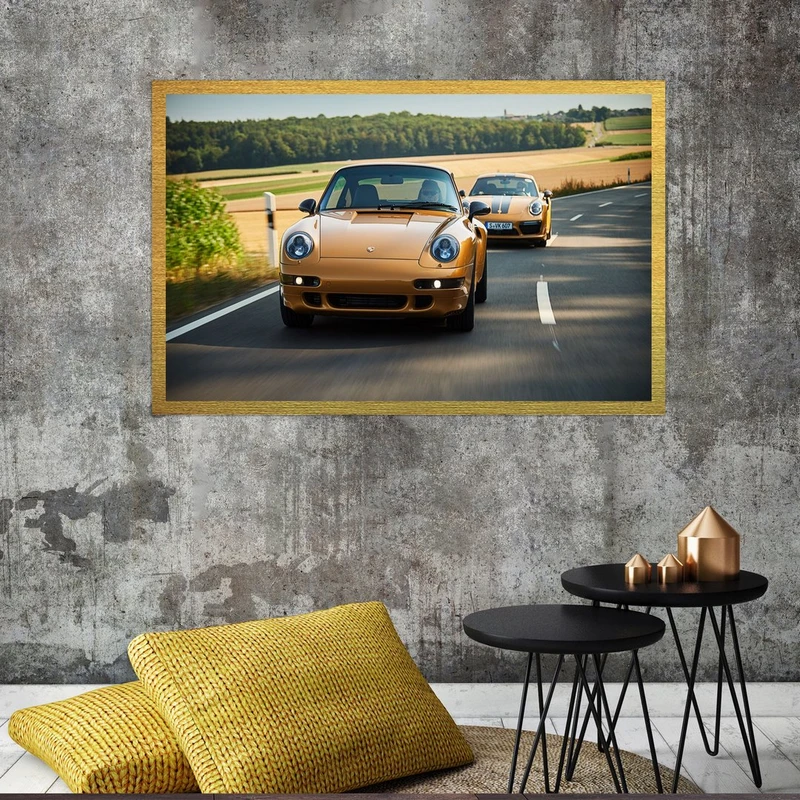 تابلو بکلیت طرح ماشین پورشه مدل قاب شاسی T-S8965