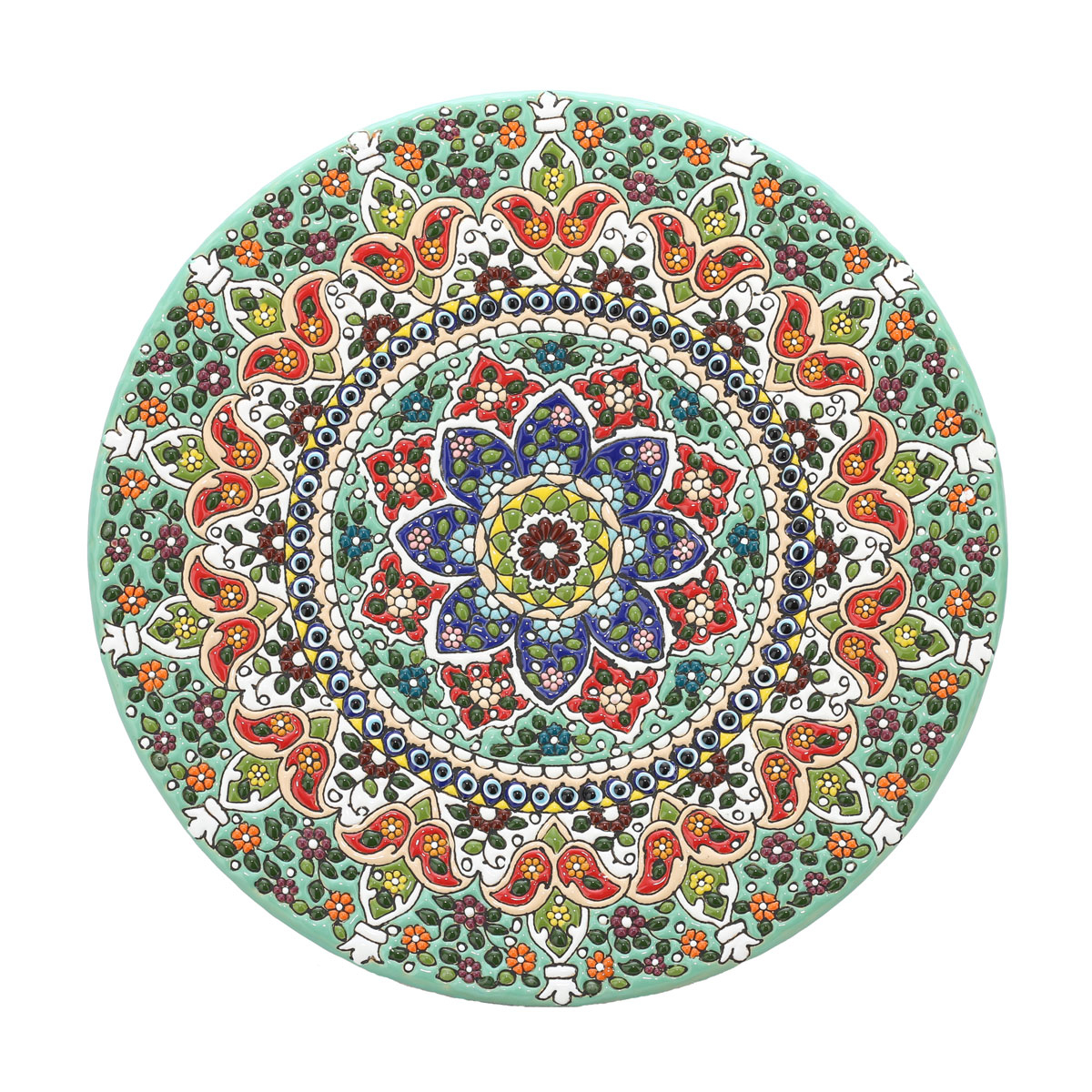 بشقاب میناکاری سفالی کد MI-012