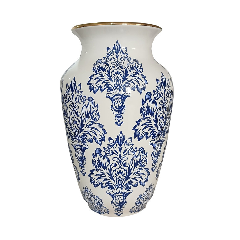 دکوری مدل گلدان طلا دار طرح داماس کد ۰۱۶