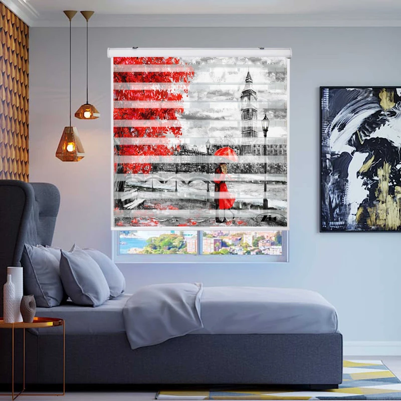 پرده زبرا زیو مدل P6006 سایز 150x200 سانتی متر