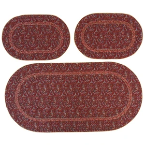 ست 3 تکه رومیزی ترمه کد TRSETE32