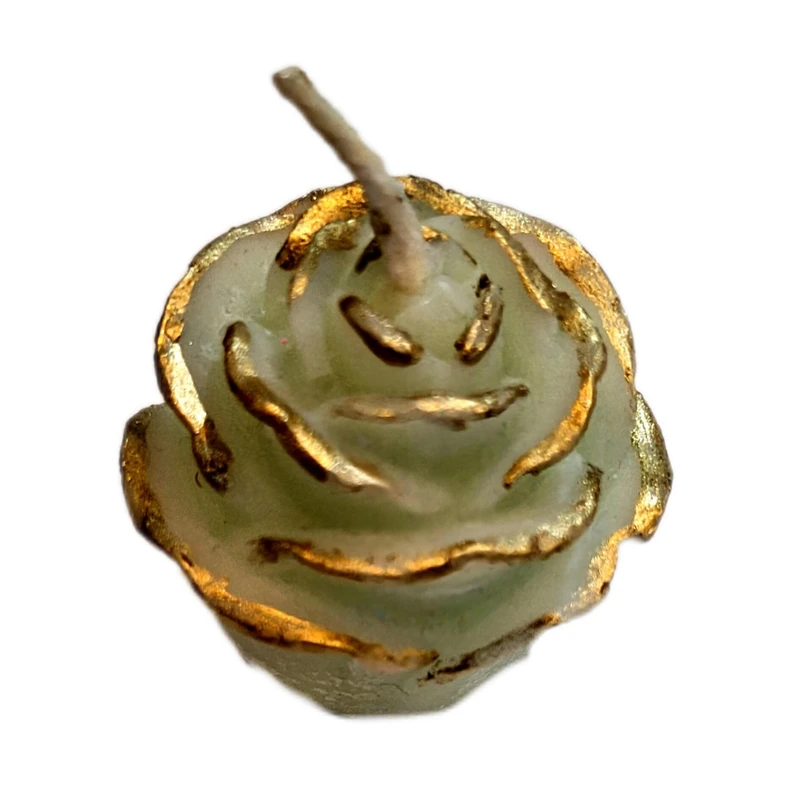 شمع دست ساز بدون بو مدل B01 طرح غنچه گل رز زمان اتمام ۱۵ دقیقه