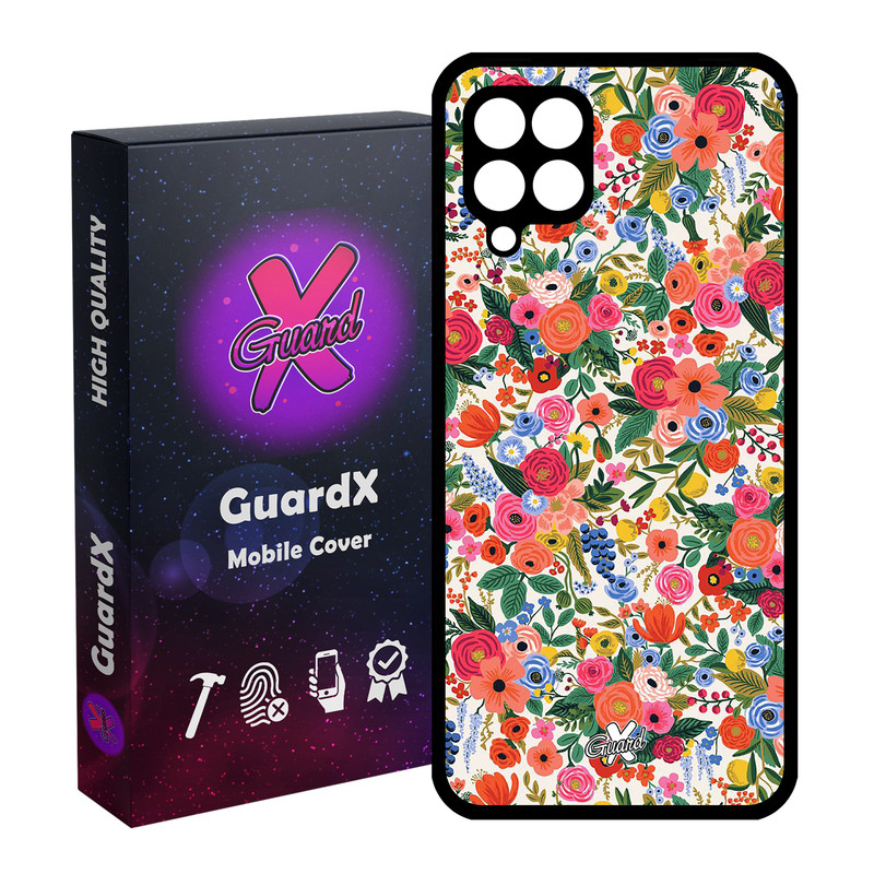 کاور گارد ایکس طرح گل مدل Glass10247 مناسب برای گوشی موبایل سامسونگ Galaxy M32 4G / F22