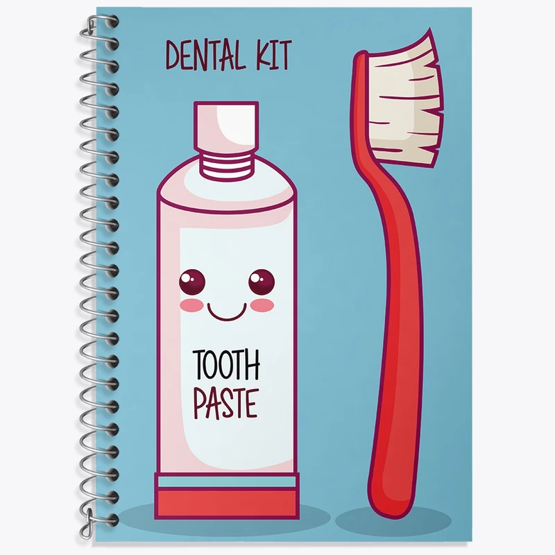 دفتر لغت 50 برگ خندالو طرح دندان و دندان پزشکی کودکانه کد 36699