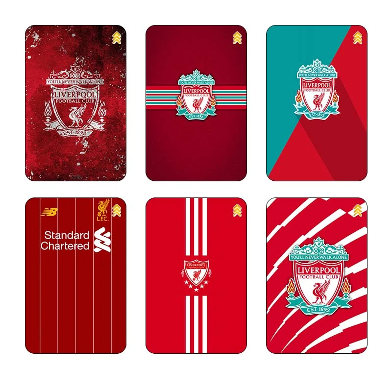 استيکر کارت کارنيکا طرح لیورپول کد 77859 مجموعه 6 عددی