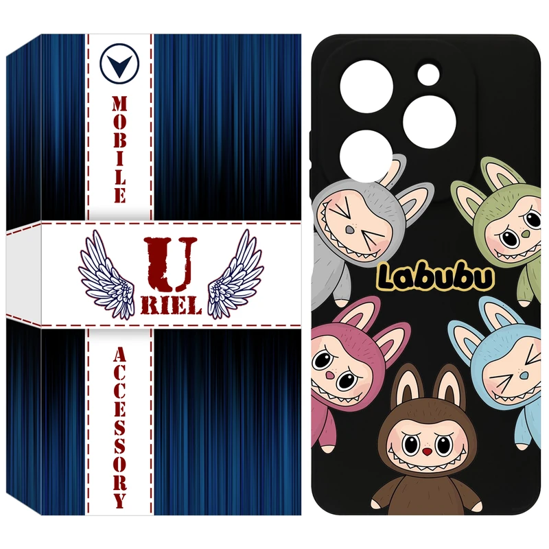 کاور یوریل قاب مدل KSH کد 102 طرح عروسک لبوبو مناسب برای گوشی موبایل تکنو Spark 20 / Spark Go 2024