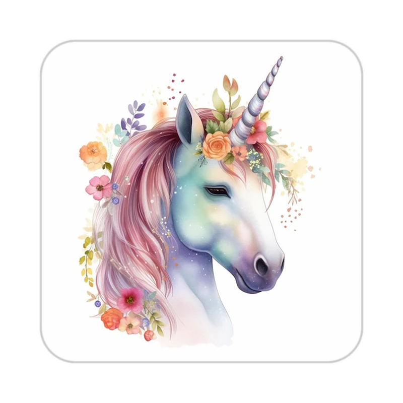 زیر لیوانی کاکتی طرح اسب تک شاخ و یونیکورن مدل mp32286