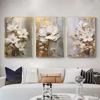 تابلو آتریسا طرح گل مدرن مدل AT00581 مجموعه 3 عددی