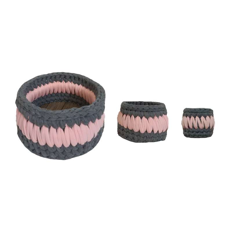 سبد قلاب بافی تریکو کد 101 مجموعه 3 عددی