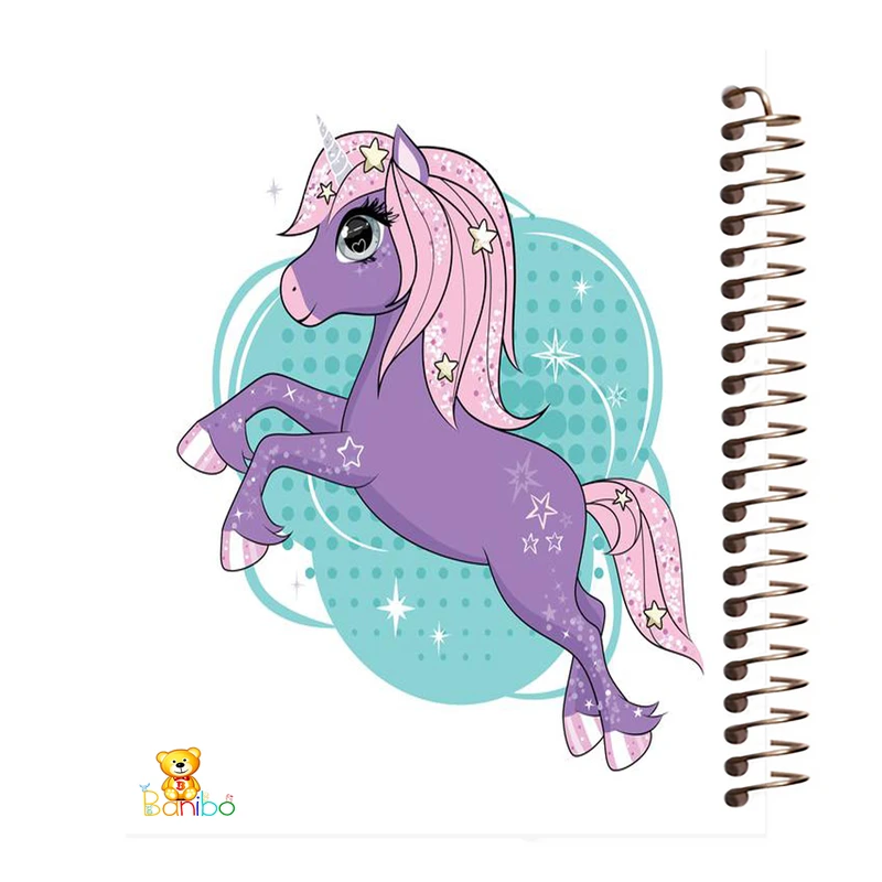 دفتر نقاشی 50 برگ بانیبو مدل اسب تک شاخ  کد 578