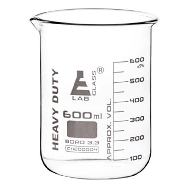 بشر آزمایشگاه مدل beaker ظرفیت 600 میلی لیتر