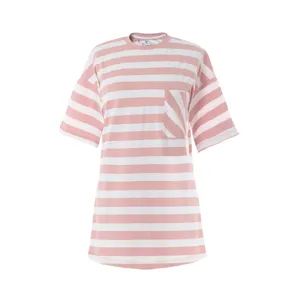 تی شرت لانگ زنانه بنیس مدل به ورلین رنگ کالباسی