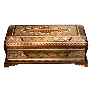 جعبه دستمال کاغذی خاتم کاری مدل صلیبی C2