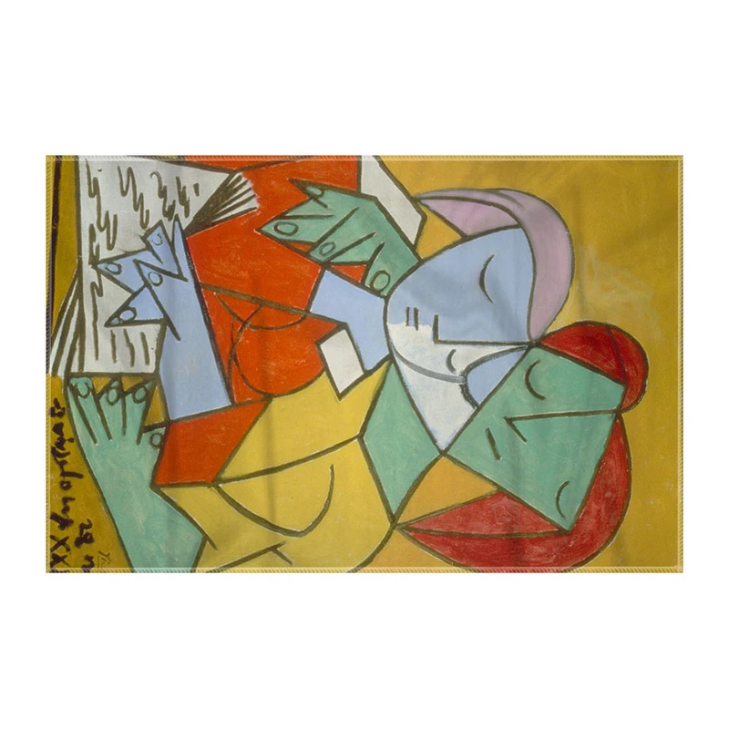 کاغذ کادو ترمه طراحان ایده مدل دو دختر در حال مطالعه از پیکاسو کد art0309