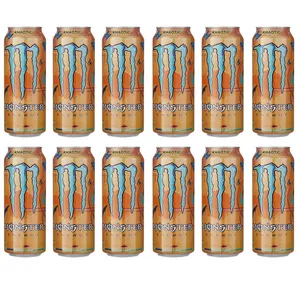 نوشابه انرژی زا با طعم سیب و پرتقال مانستر - 500 میلی لیتر بسته 12 عددی