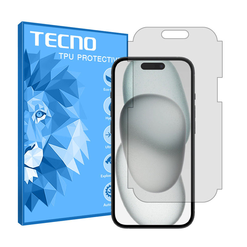 محافظ صفحه نمایش شفاف تکنو مدل HyGEL مناسب برای گوشی موبایل اپل iPhone 15
