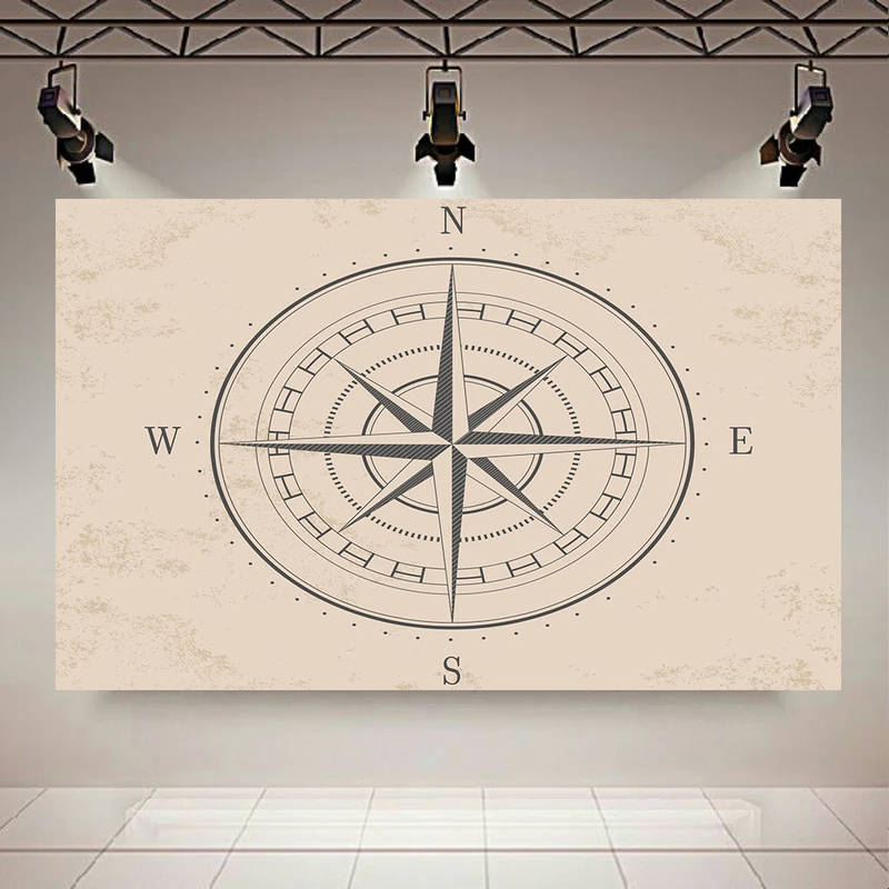 پوستر دیواری طرح قطب نما مدل کلاسیک کد AR305374