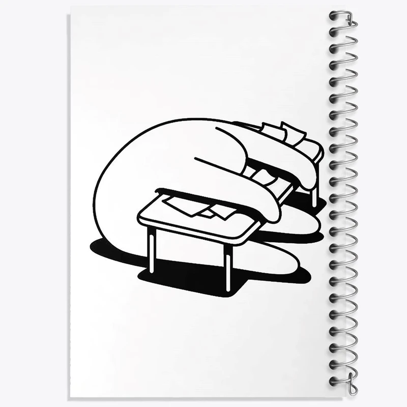 دفتر نقاشی 50 برگ خندالو مدل تنبل خسته کد 29403