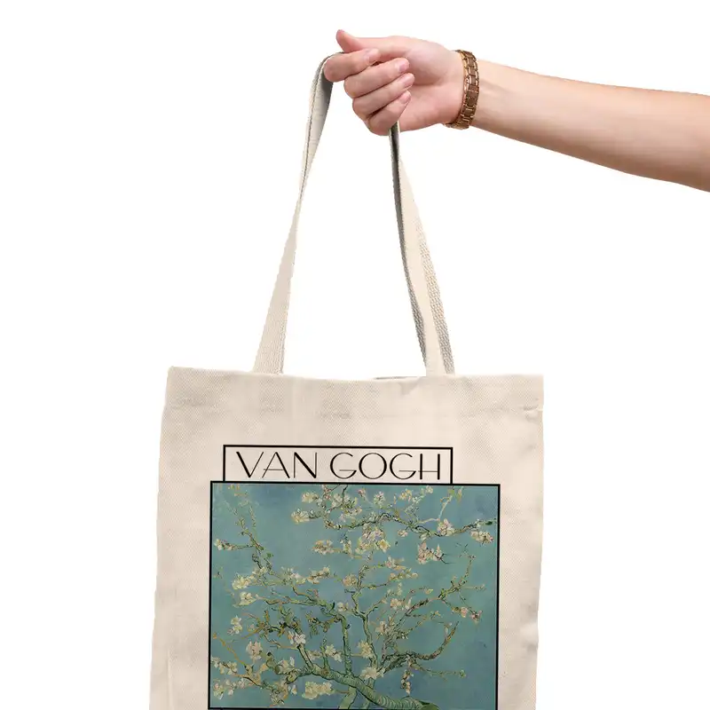 ساک خرید ترمه طراحان ایده مدل شکوفه بادام از ونگوگ کد 0039 - s