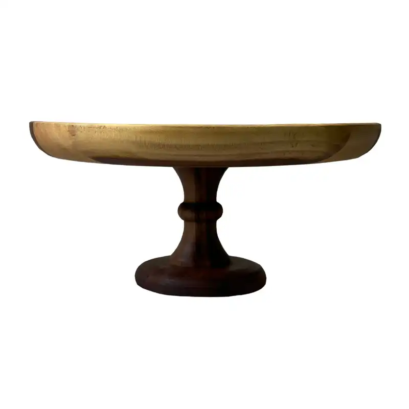 شیرینی خوری چوبی مدل پایه دار طرح گرد