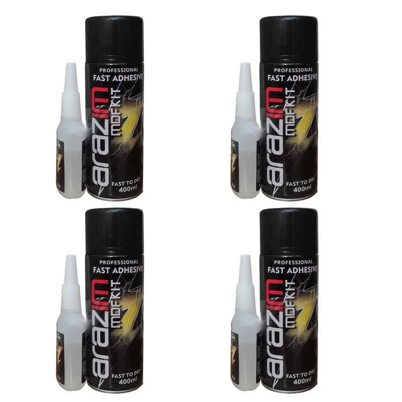 چسب 123 آرازیم مدل mdf kit حجم 400 میلی لیتر مجموعه 4 عددی 