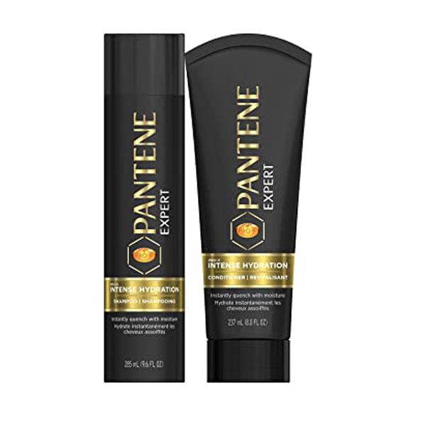 شامپو مو پنتن مدل Intense Hydration حجم 285 میلی لیتر به همراه نرم کننده پنتن مدل Intense Hydration حجم 237 میلی لیتر 