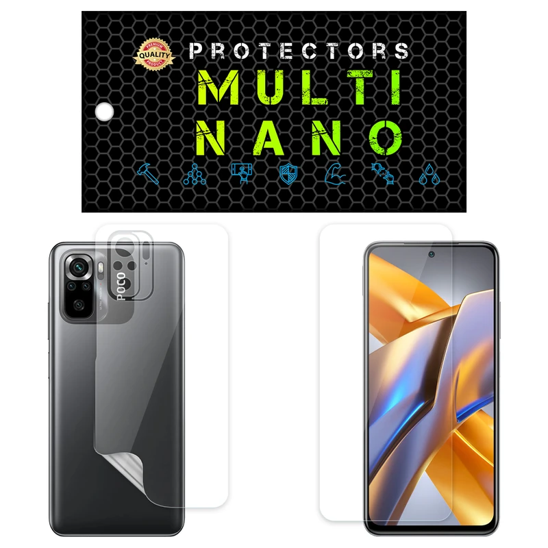 محافظ صفحه نمایش مولتی نانو مدل X-SFT مناسب برای گوشی موبایل شیائومی Redmi Note 10S به همراه محافظ پشت