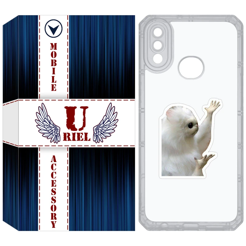 کاور یوریل قاب مدل Clear کد 89 طرح میمون سفید مناسب برای گوشی موبایل سامسونگ Galaxy A10S / M10S