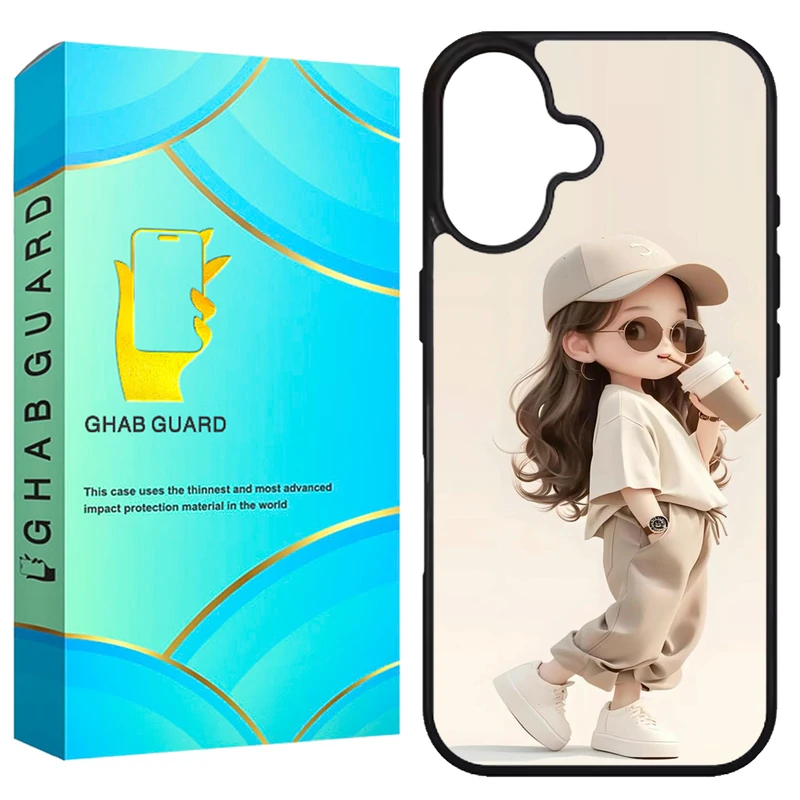 کاور قاب گارد طرح دختر مدل G16PL مناسب برای گوشی موبایل اپل iPhone 16 Plus
