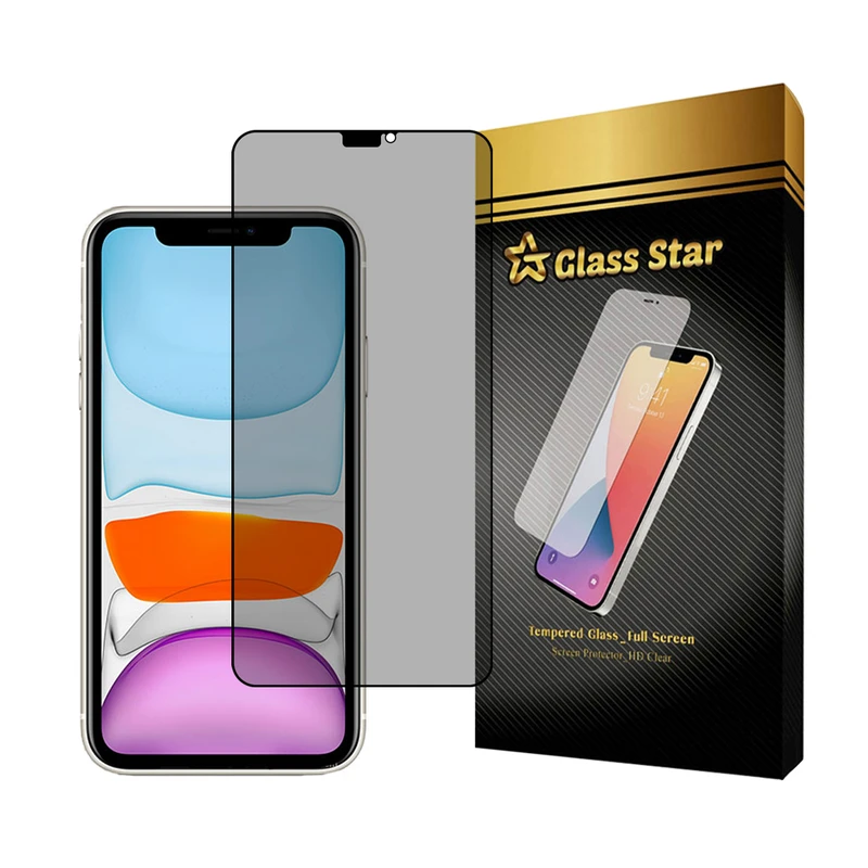 محافظ صفحه نمایش حریم شخصی گلس استار مدل PRIVFULLG مناسب برای گوشی موبایل اپل iPhone 11 / XR